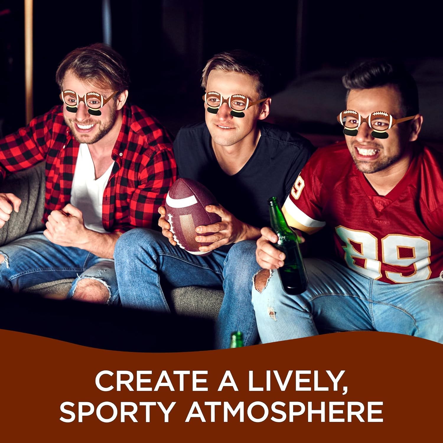 4Es Novelty Football Paper Glasses 36 Pack