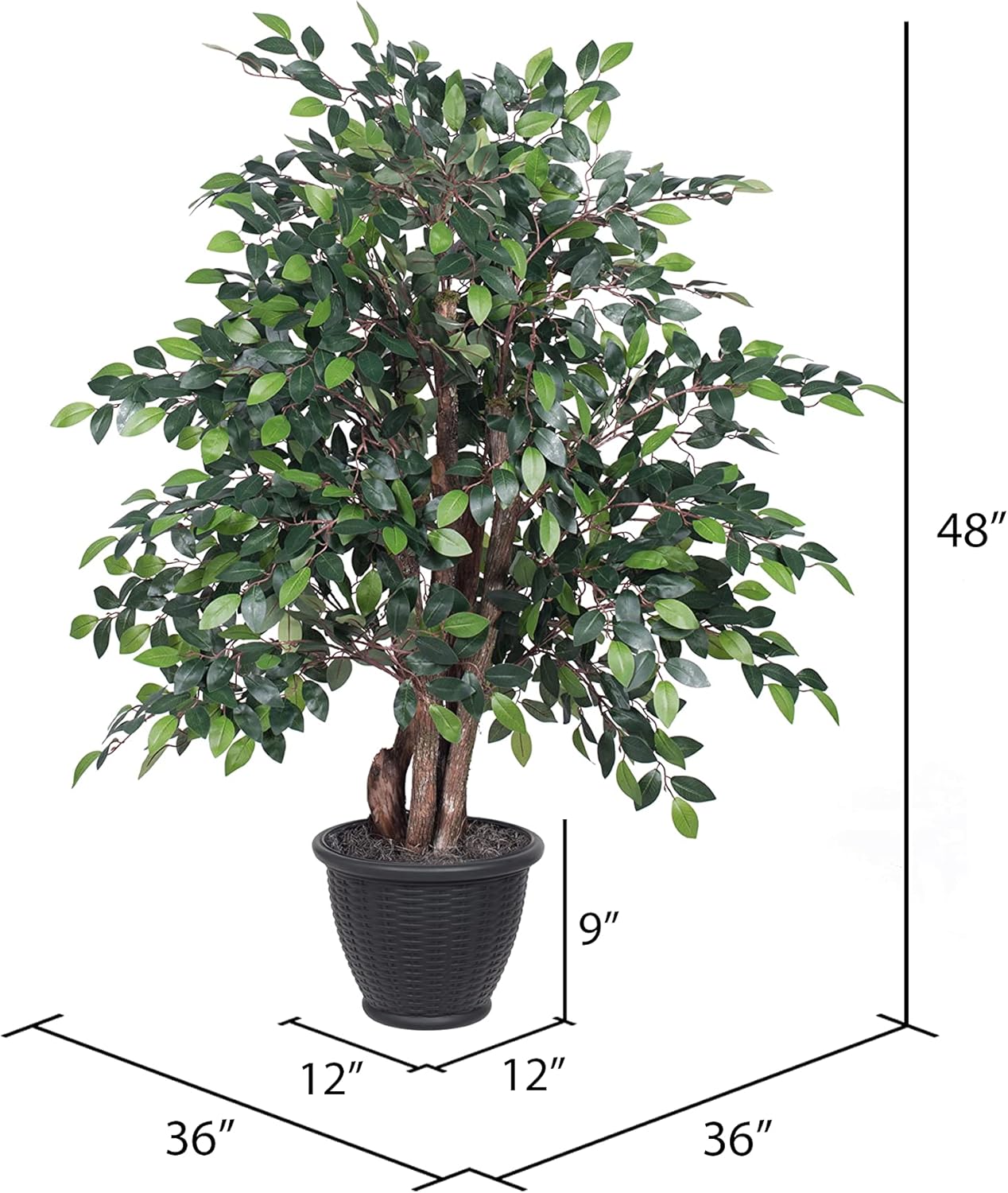 Vickerman 4 Foot Artificial Mini Ficus Bush