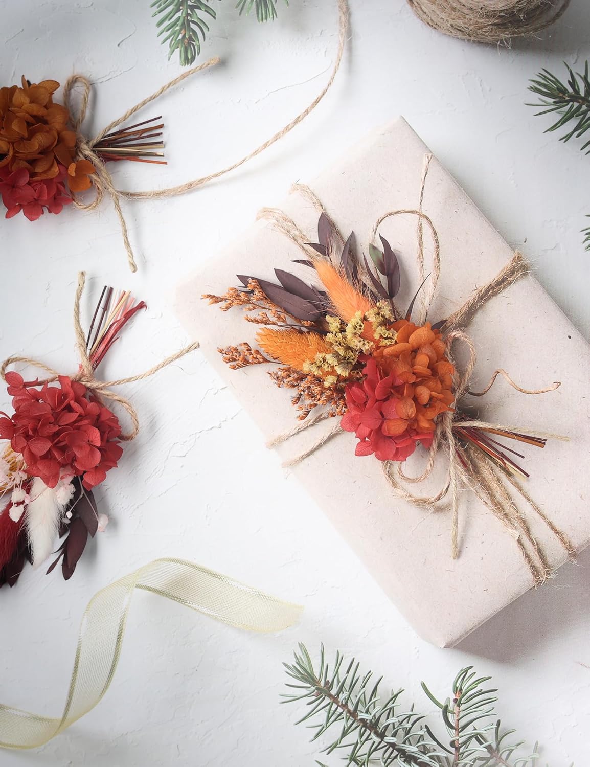 Xins Convey Mini Dried Flower Bouquet Set 12pcs Birthday Decorations