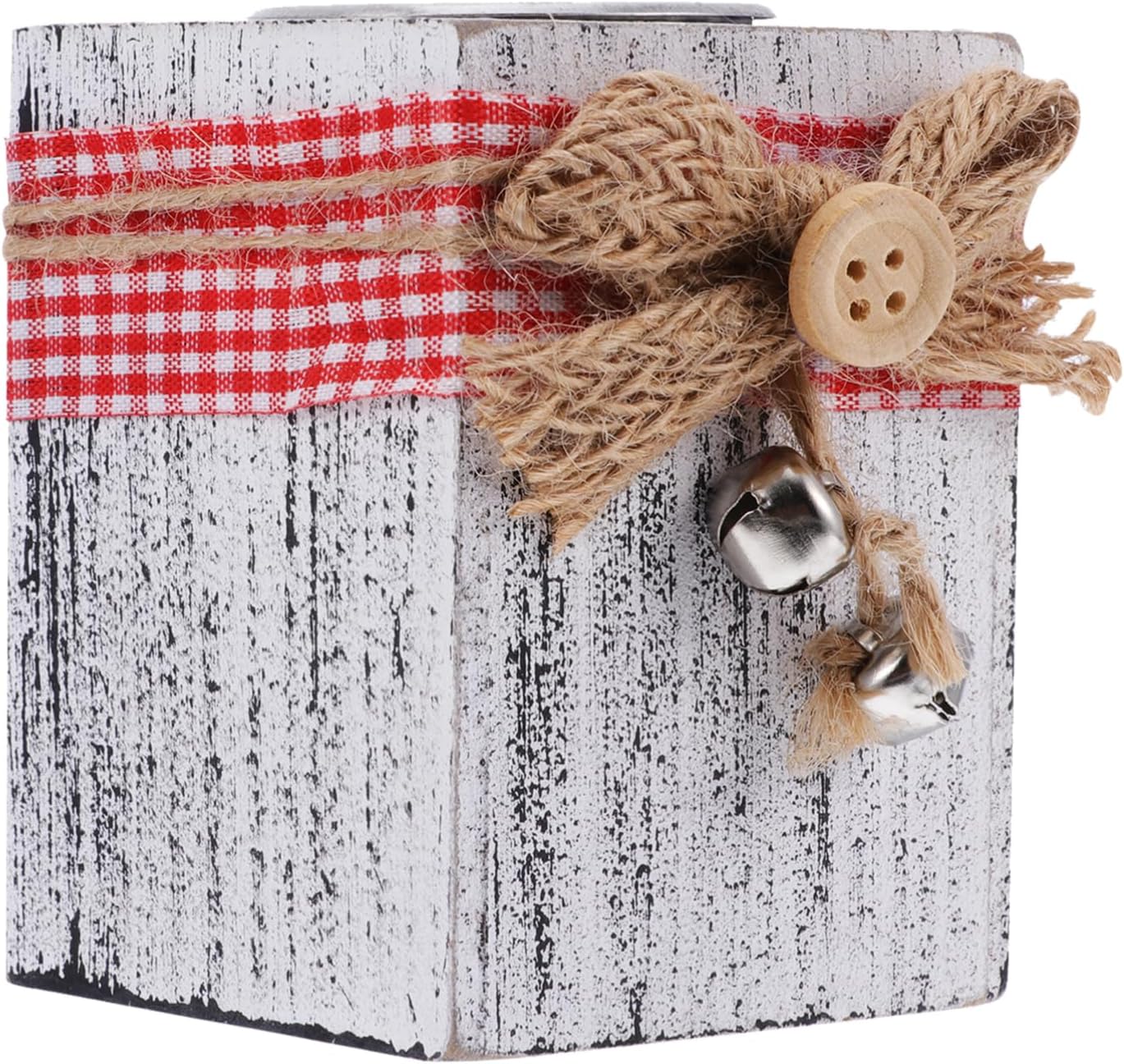 Vintage Wooden Christmas Candle Holder