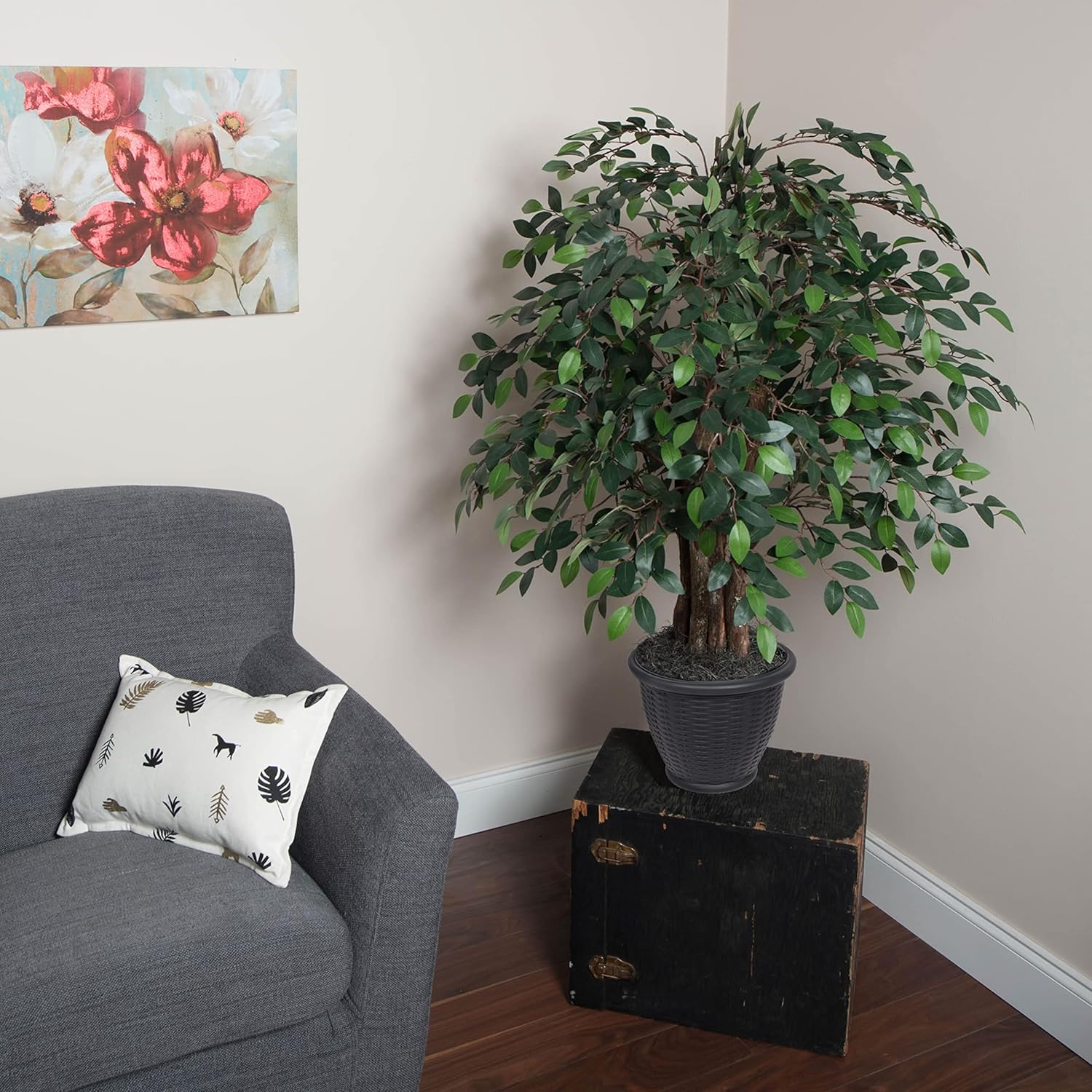 Vickerman 4 Foot Artificial Mini Ficus Bush