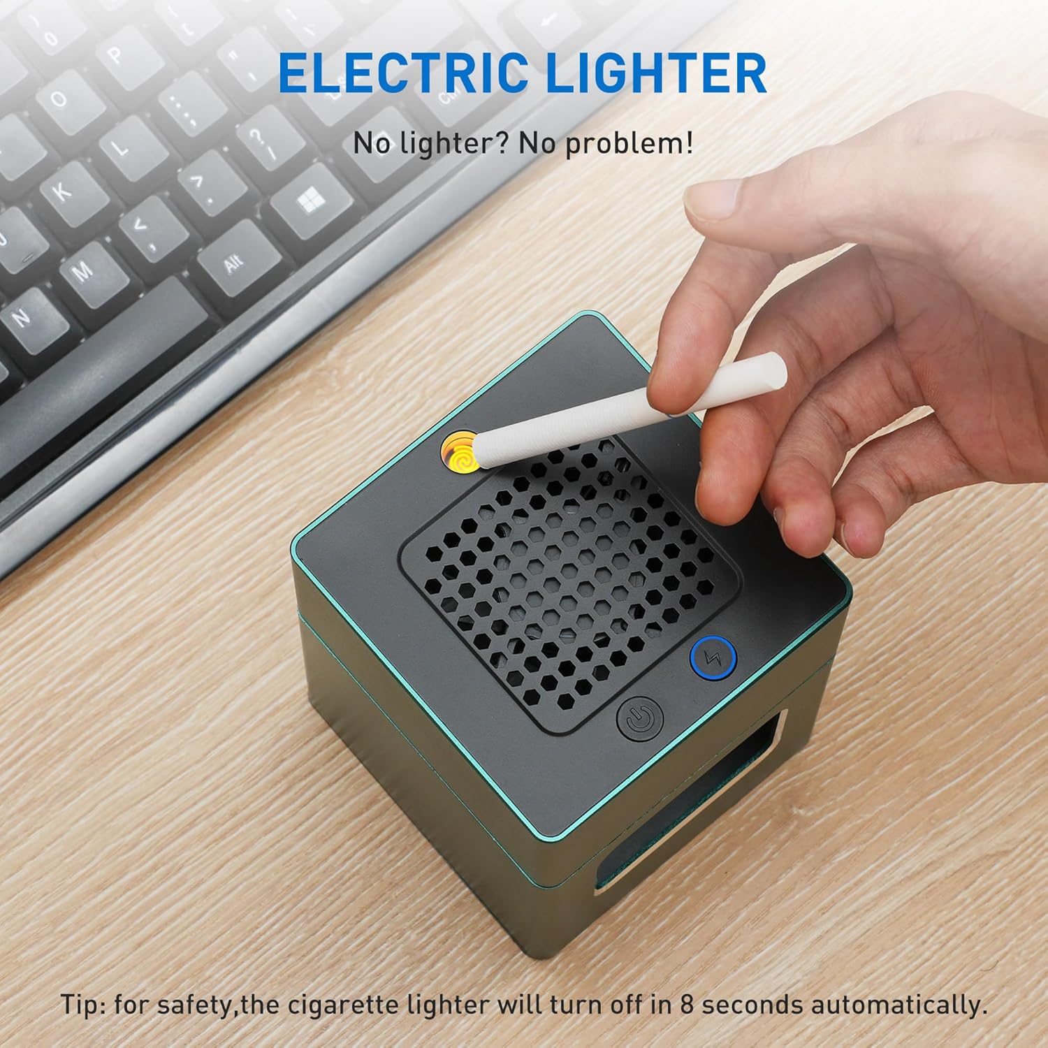 VANSU Green Air Smart Smokeless Ashtray with Lighter