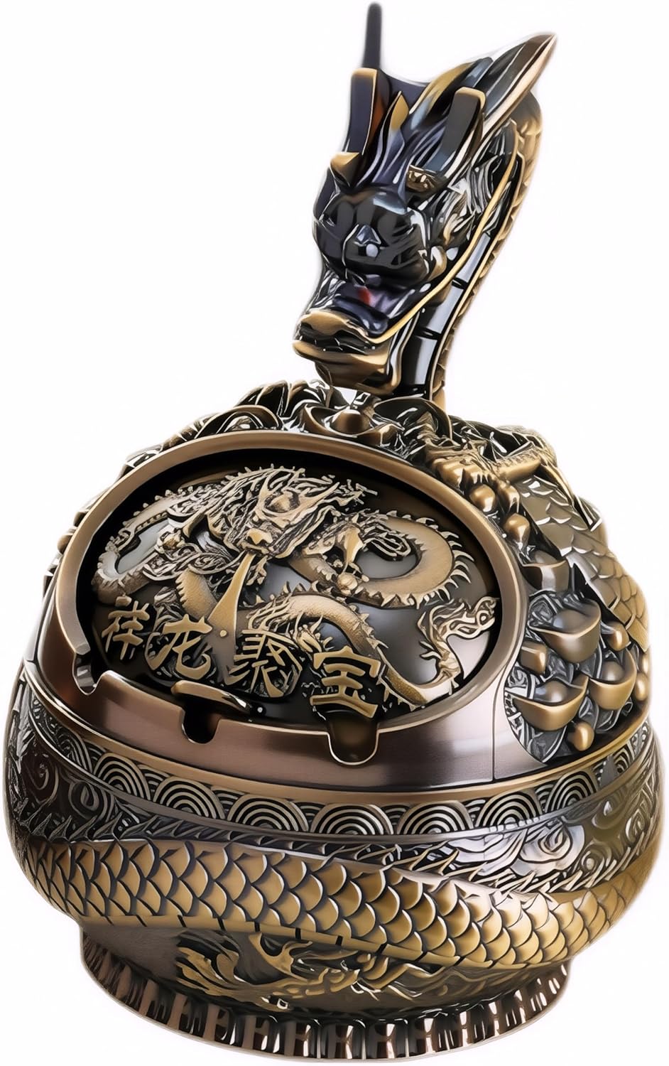 Stylitzy 2025 Dragon Ashtray with Lid for Cigarettes