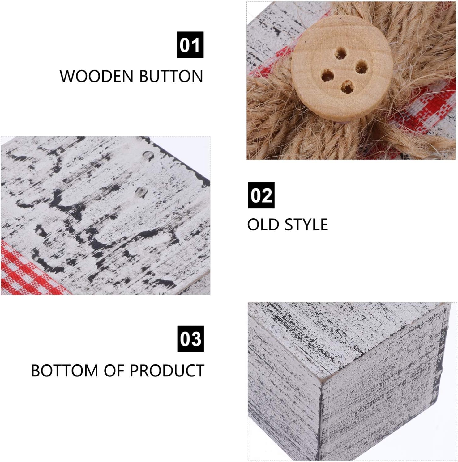 Vintage Wooden Christmas Candle Holder