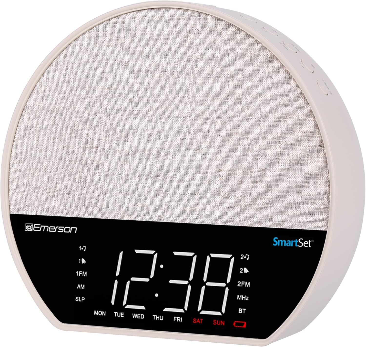 Emerson Sunrise Smartset Alarm Clock Radio with LED Display and Bluetooth