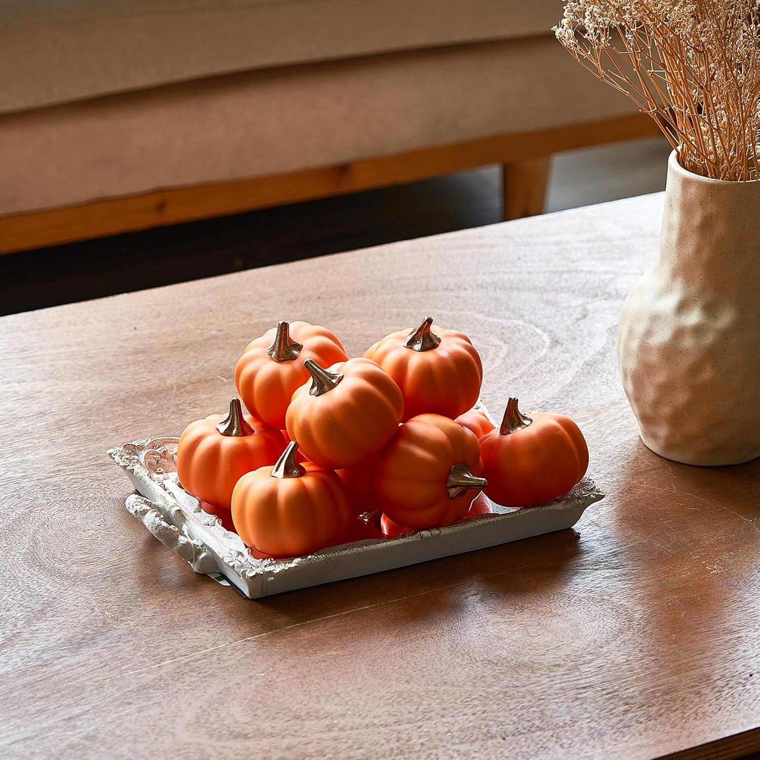 Osfvn Artificial Pumpkin Decor Set of 12