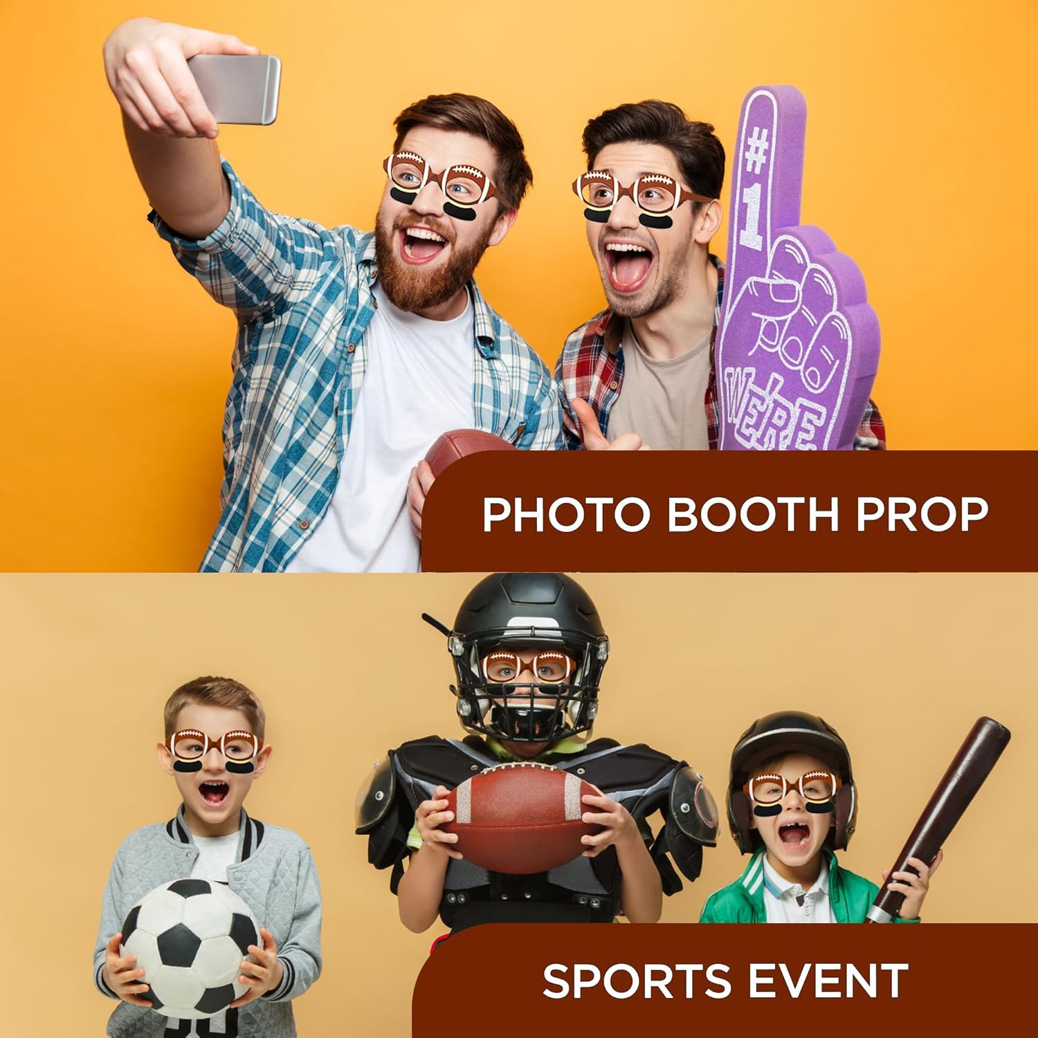 4Es Novelty Football Paper Glasses 36 Pack