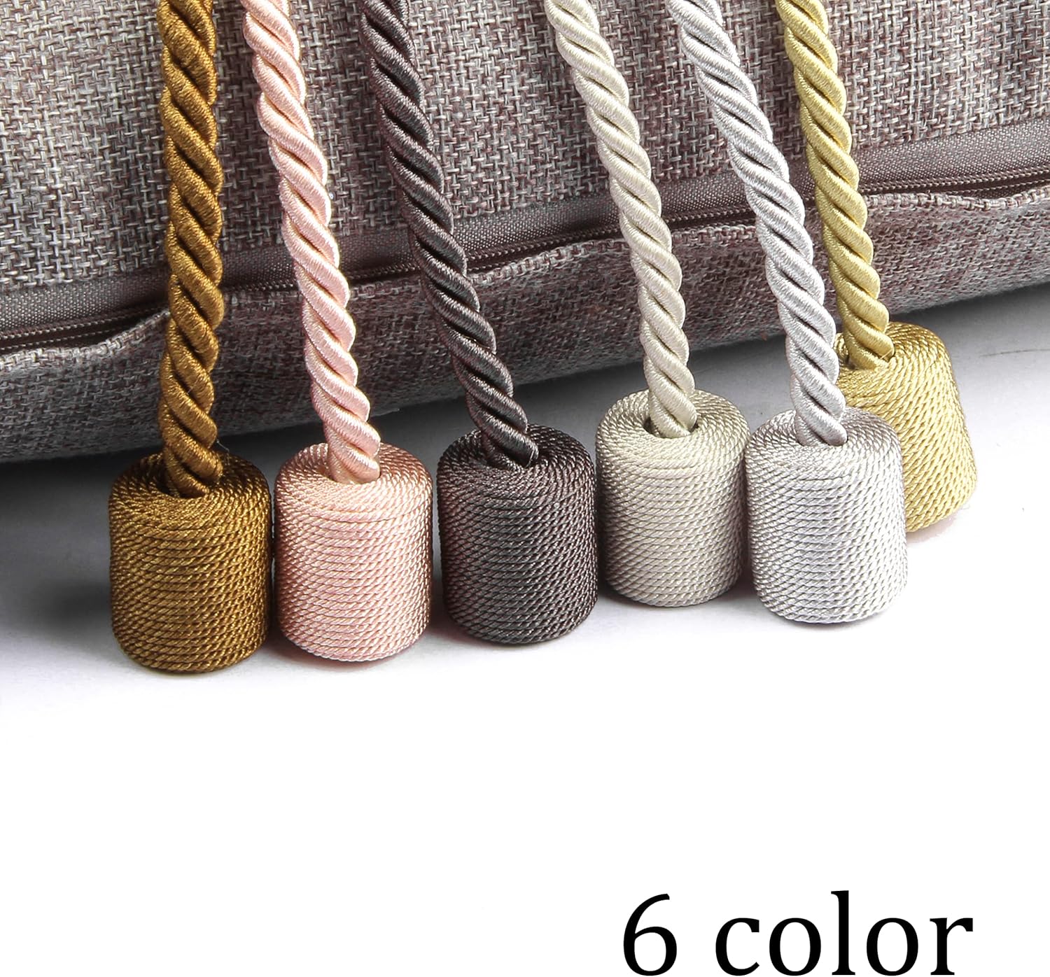 BEL AVENIR Magnetic Curtain Holdbacks Tassel Rope Tieback