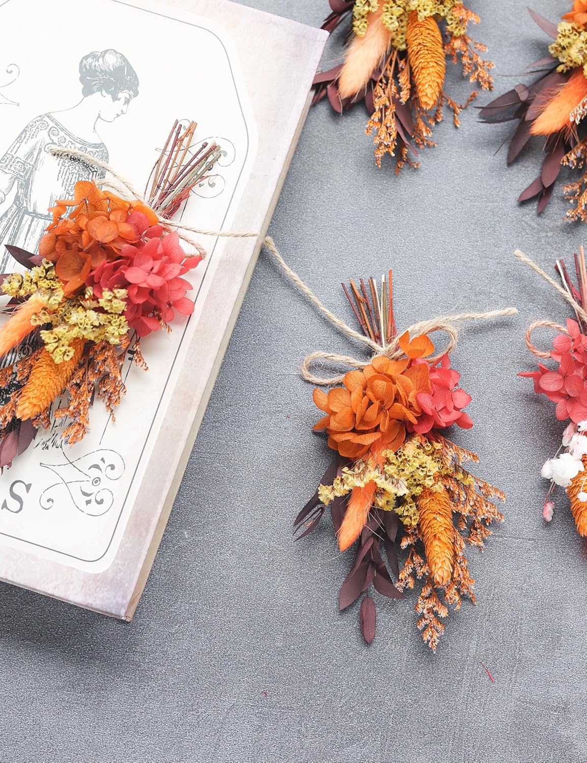 Xins Convey Mini Dried Flower Bouquet Set 12pcs Birthday Decorations