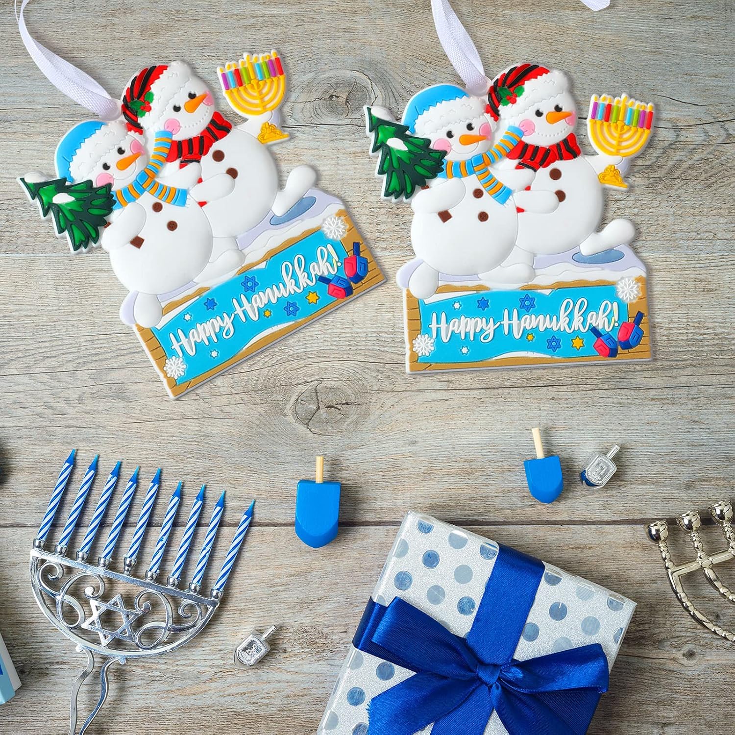Jetec Hanukkah Snowman Christmas Tree Ornament