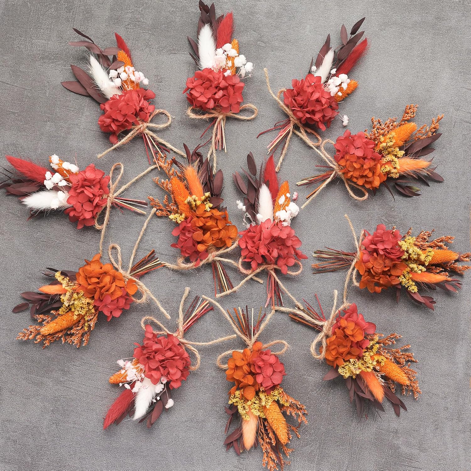 Xins Convey Mini Dried Flower Bouquet Set 12pcs Birthday Decorations